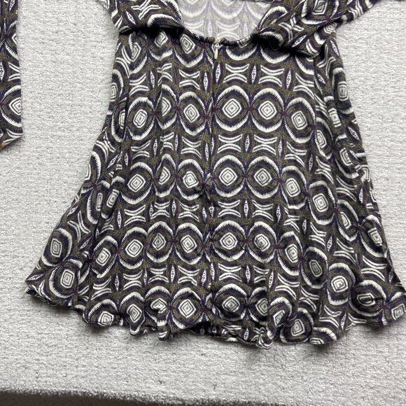 H&M Sleeveless Knee Length Aztec Geometric AOP Dress Size 6 Boho Multicolor - Picture 12 of 12